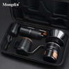 Mongdio hand-brewed coffee pot set outdoor travel camping coffee equipment portable coffee machine gift box Obsidian black-outdoor portable hand-brewed coffee set