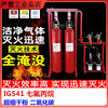 Pipe network carbon dioxide fire extinguishing 80L90 high pressure fire extinguishing device with CO2 dry ice fire extinguisher in the motor room EMP70/5.7 bottle set
