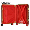 Walker Shop Wedding Luggage Bridal Dowry Box Dowry Trolley Box Wedding Password Aluminum Frame Suitcase Women's Red Leather Box Red 22 inches
