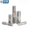 Guwanji 304 stainless steel double-head screw rod two-head tooth bolt with wire connection stud rod M3M4M5-M24 M10*300 2 pcs