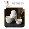 Wenshou disposable water cup Kung Fu tea cup small portable tea set office home drinking tea cup thickened Daoxiang cup 60ml 8 pack (400 pieces) + dustproof cup holder