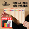 Swan pan flute for primary and secondary school students, 16 pipes in C key, professional performance grade pan flute, 16 pipes, ivory white, standard
