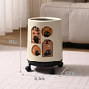 Baiyite trash can household 2025 new model living room kitchen bedroom removable high-value cartoon cute sanitary bucket with wheels large round trash can without lid and wheels
