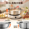 SUPOR 304 stainless steel hammered stock pot household cooking pot stew pot porridge pot cooking noodle pot induction cooker gas universal hammered pot body soup pot 3-4 people 28cm