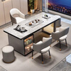Zuoyi Jiahui modern light luxury slate tea table living room home balcony tea table office tea table and chair combination one table five chairs coffee table single tea table color optional/delivery package 1.2m