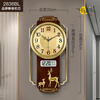 Swiss original imported quality living room wall clock quartz clock 2025 new high-end light luxury new Chinese style home fashion light luxury sandalwood gold upgraded silent movement 20 inches or more