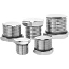 Tianzhuo Hardware 304 stainless steel external thread plug M-G-NPT metal solid joint explosion-proof waterproof dustproof plug cover G1/2 (4 points DN15) 304 material