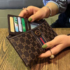 Kangaroo leather wallet for women, long style, new cowhide style, zipper, mobile, multiple card slots, large capacity, multi-function, Korean version, apricot