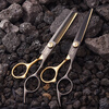 EDWARD black gold hairdressing scissors household hairdressing scissors for adults and children bangs cutter hair scissors haircut tool set HJ88
