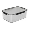 Straw Bear Kitchen Crisper Food Grade Refrigerator Storage Box Transparent Sealed Box Frozen Food Fruit Large Capacity Storage Box Gun Gray Black I Large 2900ML Sealed Crisper Box
