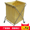 Wenshiou Hotel X-shaped linen cart hotel room foldable storage cart stainless steel trolley cleaning cleaning work cart light beige_X cart