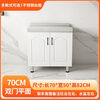 Vinoa cabinet combination cabinet stove cabinet integrated kitchen household cabinet storage cabinet simple assembly cabinet customization flat cabinet stainless steel countertop thickened length 60cm*width 50cm*height 82cm double door