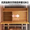 Dormitory bed desk computer table spreader artifact suspended student bed desk lazy table dormitory folding small table F style warm white 1 door + keyboard tray