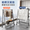 Stable clothes rack floor-standing aluminum alloy coat rack foldable storage rack bedroom clothes hanger simple YA6310G