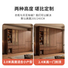 Xucai all solid wood wardrobe bedroom home modern simple 2025 new handle-free rental house children's customized wardrobe 140 main cabinets