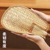 Jingxun Fan Summer Durable Big Cattail Fan Wheat Straw Money Fan Handmade Woven Baby Household Old-fashioned Hand Fan Brown