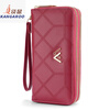 Kangaroo 2025 new Internet celebrity wallet women's long ins double layer double zipper multi-card slot mobile phone large capacity hand coin purse double money red