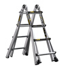 Magnesium Duoli (midoli) herringbone ladder multi-functional telescopic ladder aluminum alloy folding ladder engineering lifting ladder thickening variable straight ladder F5