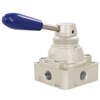 Airtac pneumatic switch hand-turn air valve cylinder manual hand plate reversing valve 4HV230-08 three-position four-way 4HV330-08-S with lock mother