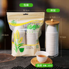 Disposable Kung Fu tea cup, biodegradable rice husk, environmentally friendly, high-end, heat-resistant office and household supplies, thickened 60ml, 100 pieces + cup holder