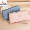 Kangaroo 2025 new Internet celebrity wallet women's long ins double layer double zipper multi-card slot mobile phone large capacity hand coin purse double money red