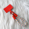Gang Shell Yuanqi Dopamine Mobile Phone Lanyard Wrist Hanging New Solid Color Explosive Model Anti-Lost Multi-Function Anti-fall Simple Explosive Model Fashionable Versatile Short Double Buckle Suspender All-Purpose Versatile All-purpose Hand Strap New Year Red Double Ring Rainbow Double Buckle Design