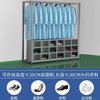 Baigang stainless steel clothes and shoes integrated cabinet dust-free and sterile purification workshop hangers factory workshop laboratory shoe cabinet coat and hat 201 clothes and shoes integrated 12-grid shoe cabinet
