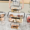 Straw Bear Kitchen Crisper Food Grade Refrigerator Storage Box Transparent Sealed Box Frozen Food Fruit Large Capacity Storage Box Gun Gray Black I Large 2900ML Sealed Crisper Box