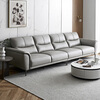 Quanyou Home Leather Living Room Modern Simple First-layer Cowhide Straight Row Leather Art Sofa Furniture