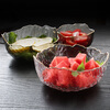 Dining General 3-piece salad bowl gold-rimmed glass bowl set glass fruit plate dessert bowl salad bowl fruit plate