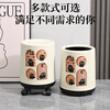 Baiyite trash can household 2025 new model living room kitchen bedroom removable high-value cartoon cute sanitary bucket with wheels large round trash can without lid and wheels