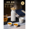 Wenshou disposable water cup Kung Fu tea cup small portable tea set office home drinking tea cup thickened Daoxiang cup 60ml 8 pack (400 pieces) + dustproof cup holder