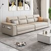 Leather art sofa living room small apartment three-seat cream style leather sofa six-proof technology cloth + high elastic sponge three-seat 210cm /75% user choice