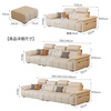Jianxin leather sofa living room 2025 new straight row small apartment sofa with adjustable pillows leather art sofa 868S