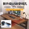 Jinghe computer desk solid wood desk home bedroom desktop gaming table double desk long table student study table walnut color 30MM solid wood + black frame 120x60x75cm