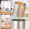304 stainless steel household special small pot mini fryer fuel-saving design multi-functional gas universal pot 304 fryer + drain basket + lid 14cm 1800ml