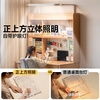 Genji Muyu solid wood children's study table desk bookshelf integrated table eye protection lamp sun table 1m + 0.98m large shelf without lights