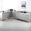 PORITIN 2025 new 304 overall stainless steel kitchen cabinet stove storage cupboard household small apartment cabinet 80cm flat 304 thickened