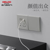 Delixi one-open single-control 295 ultra-thin switch socket matte five-hole panel 16A air conditioning socket Naduo gray human body induction gallery light
