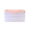 An Junsheng portable egg box refrigerator egg storage box egg tray food preservation box storage box with lid for egg boxes pink (excluding eggs) enhanced double-breasted 2 layers 1 cover 48 compartments