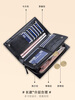 Labubu peripheral children's wallet two-dimensional men's and women's short coin purse labubu primary school student wallet card bag large head labubu-long zipper