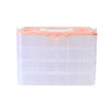 An Junsheng portable egg box refrigerator egg storage box egg tray food preservation box storage box with lid for egg boxes pink (excluding eggs) enhanced double-breasted 2 layers 1 cover 48 compartments