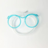 Mudis Internet celebrity glasses shaped straws funny creative personality cute and fun children lazy drinking water drinks extra long straws pink glasses straws 7-piece set - free one meter straw brush