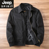 JEEP SPIRIT autumn and winter business casual quilted lapel jacket men's American retro thickened workwear washed cotton top men 326 khaki quilted S