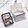 Qumu is also a cute cat cartoon card holder for men and women, niche, large capacity, multiple card slots, ultra-thin, compact, anti-degaussing card jacket, tanning little black cat, anti-degaussing and anti-theft brush