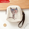 Ye Yunv small retro canvas wallet illustration style coin bag simple coin bag Owl