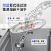 Wrigley 3mm thickened 0 coating embossed sink large single tank 304 stainless steel vegetable basin manual slag collection above and below the counter basin