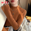 Tingmei half turtleneck brushed bottoming shirt for women, herringbone raglan autumn and winter warm inner layer, slim and stylish, can be worn outside T-shirt top