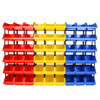 Parts box plastic combined storage box shelf oblique mouth classification material box screw box component box tool box A8 blue 155*107*75MM new material thickened