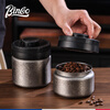 Bincoo coffee bean sealed jar can be pressed and vacuumed to record the date and store the storage jar. Glass light sealed jar-ice pattern free bean scoop 400mL